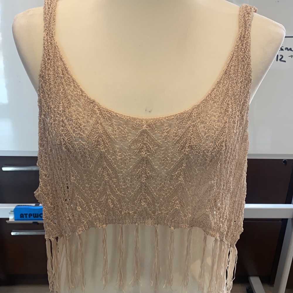 Millau Crotchet Fringe Crop Top